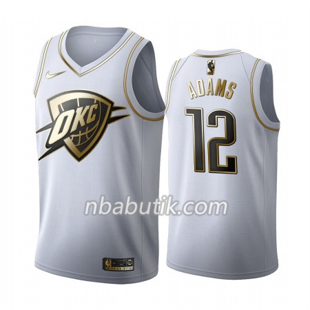 NBA Mænd Trøje Oklahoma City Thunder Steven Adams 12 Nike 2019-20 Hvid Golden Edition Swingman